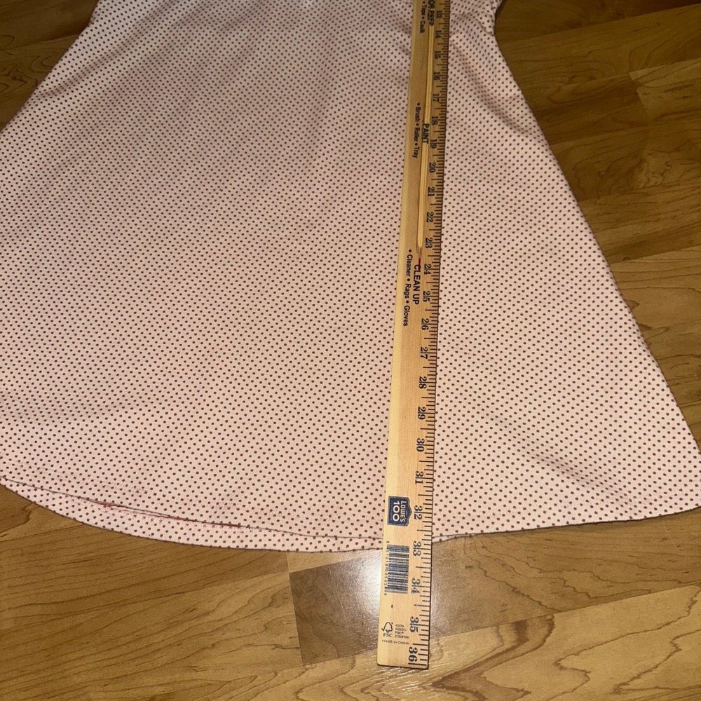 Free‎ People Penelope Mini Dress Pink Polka Dot Puff Sleeve keyhole back size L - Picture 9 of 9
